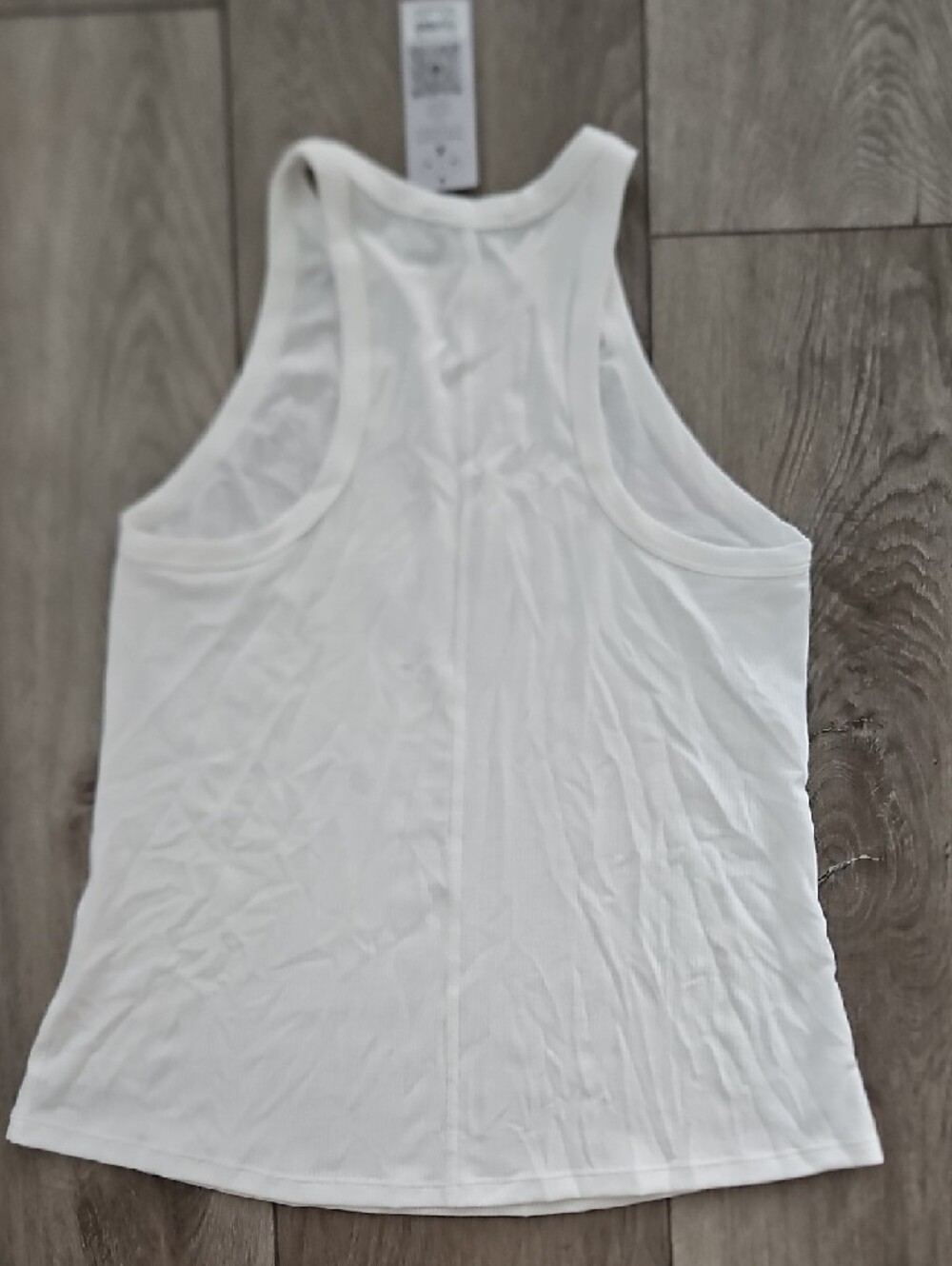White Ribbed Halter Tank - Picture 4 of 5